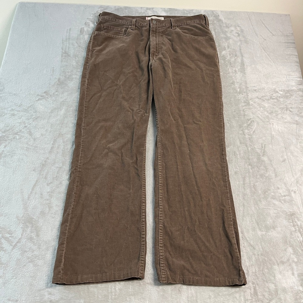 Vintage Y2K Levis 567 Low Loose Boot Corduroy Pants Brown Mens 36x34* Boho